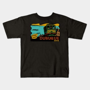 Vintage Style Dubuque Elevator Car Kids T-Shirt